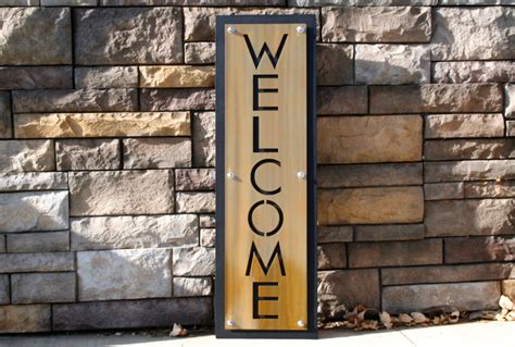 Outdoor Metal Welcome Sign 